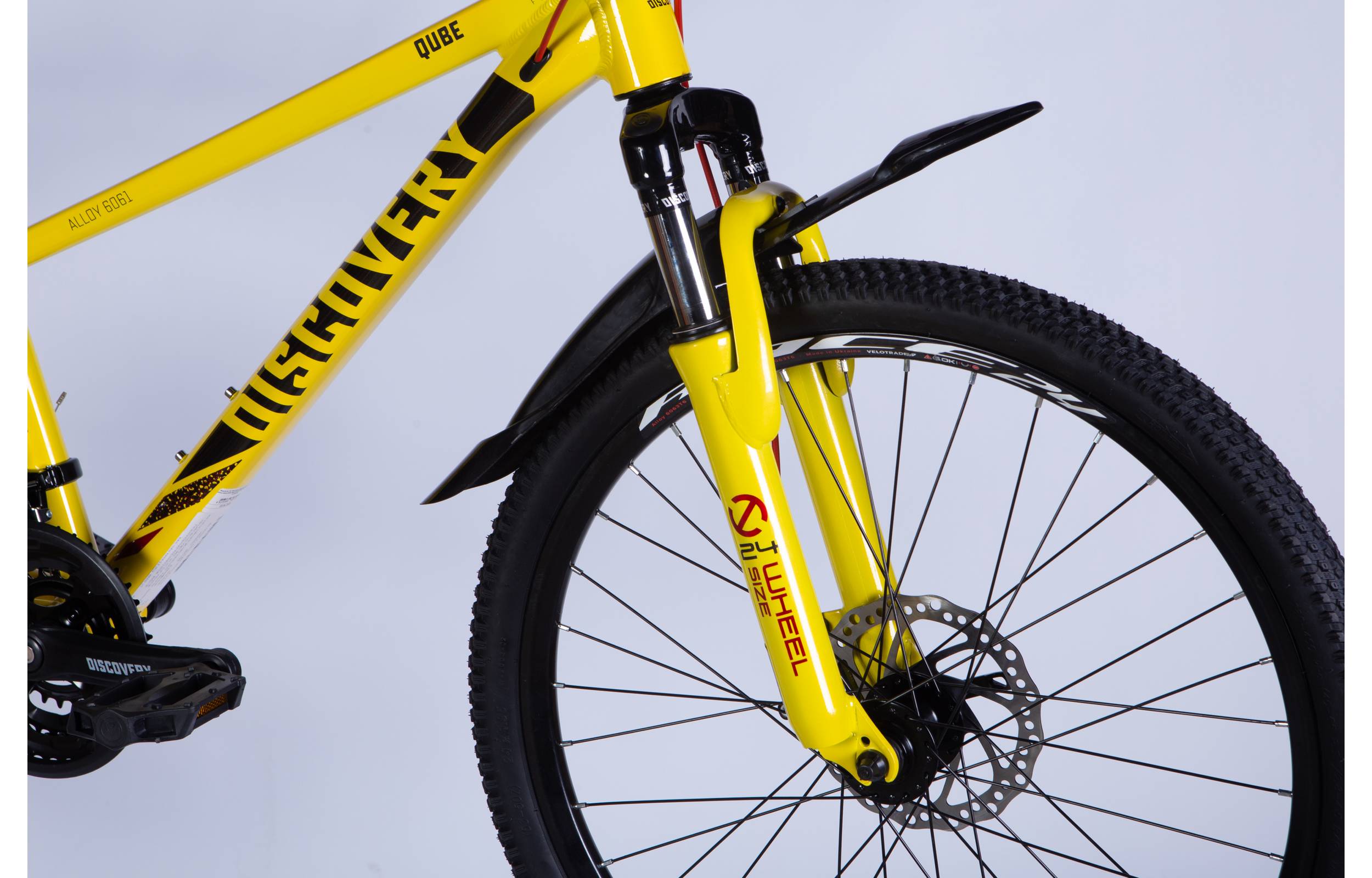 Велосипед Discovery QUBE DD CS 24" размер XXS рама 11,5" 2025 желто-черный 3