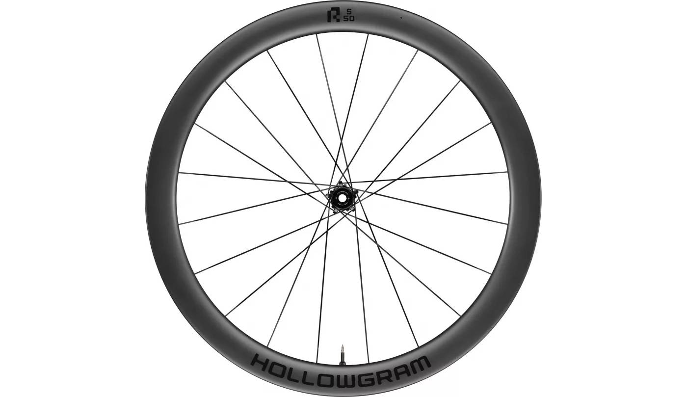 Фотография Колесо пер. 700C Cannondale Road HollowGram R-S 50,  карбоновый обод, втулка 100x12mm, CenterLock