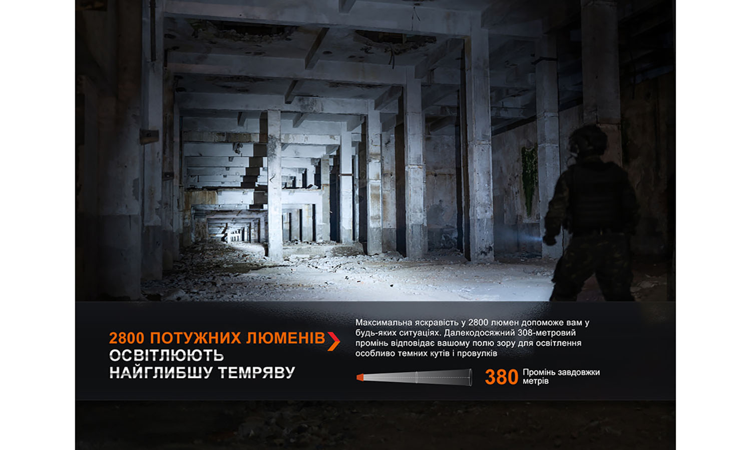 Фотографія Ліхтар ручний тактичний Fenix ​​PD36R Pro RED 5