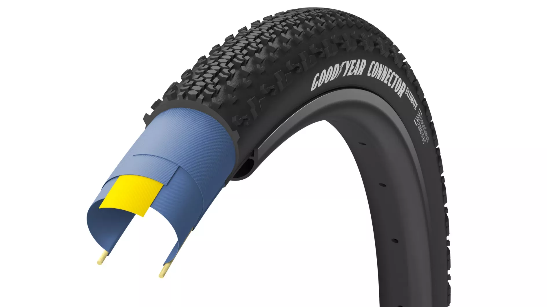 Фотографія Покришка GoodYear CONNECTOR tubeless complete 700x50 (50-622), folding, 120tpi, Чорна 