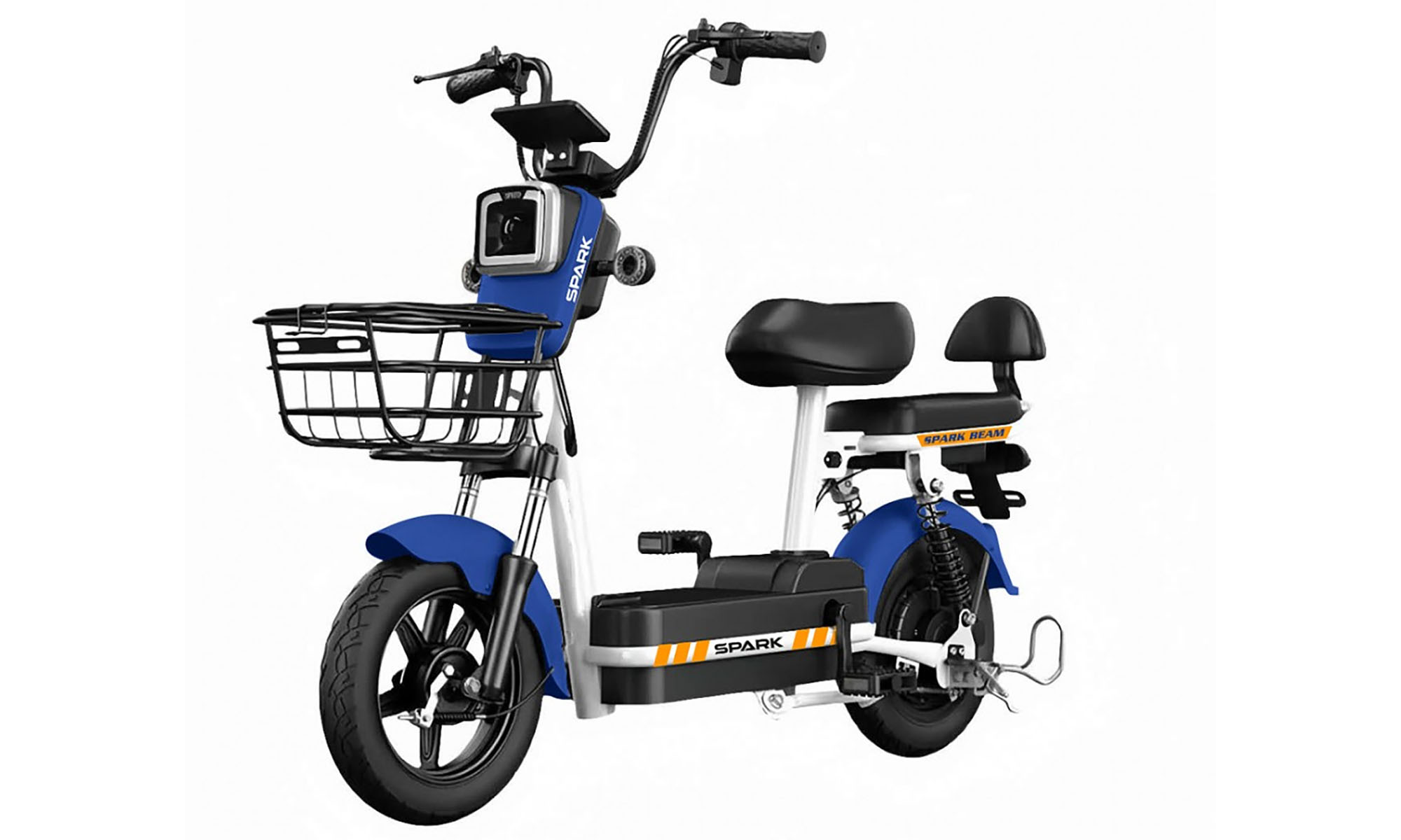 Велосипед с электромотором SPARK BEAM 14", 48V/400W/12Ah, год 2026, Темно-синий 