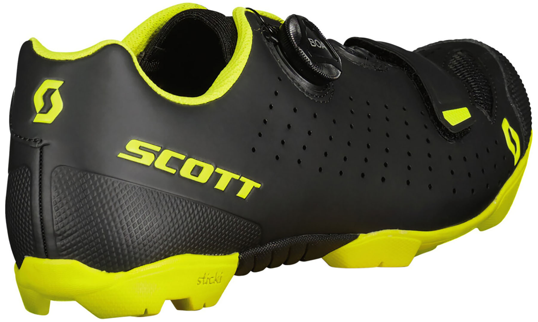 Велотуфли SCOTT MTB COMP BOA черный матовый/ желтый, размер 43 5