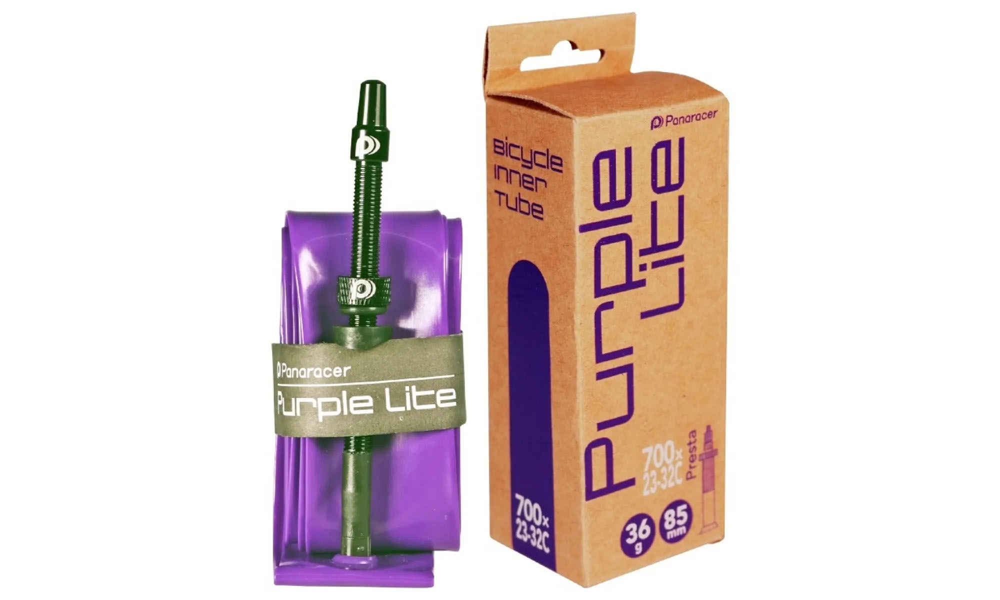 Камера Panaracer TPU Purple Lite, 700x23/32C, FV/RV 85 mm Камера Panaracer TPU Purple Lite, 700x23/32C, FV/RV 85 mm