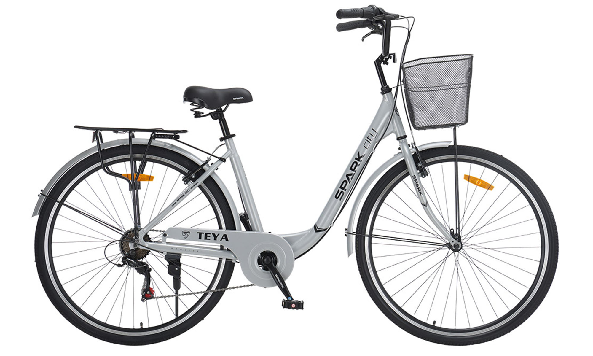 Велосипед SPARK CITY TEYA 28", размер L, рама 18", год 2026, серый 