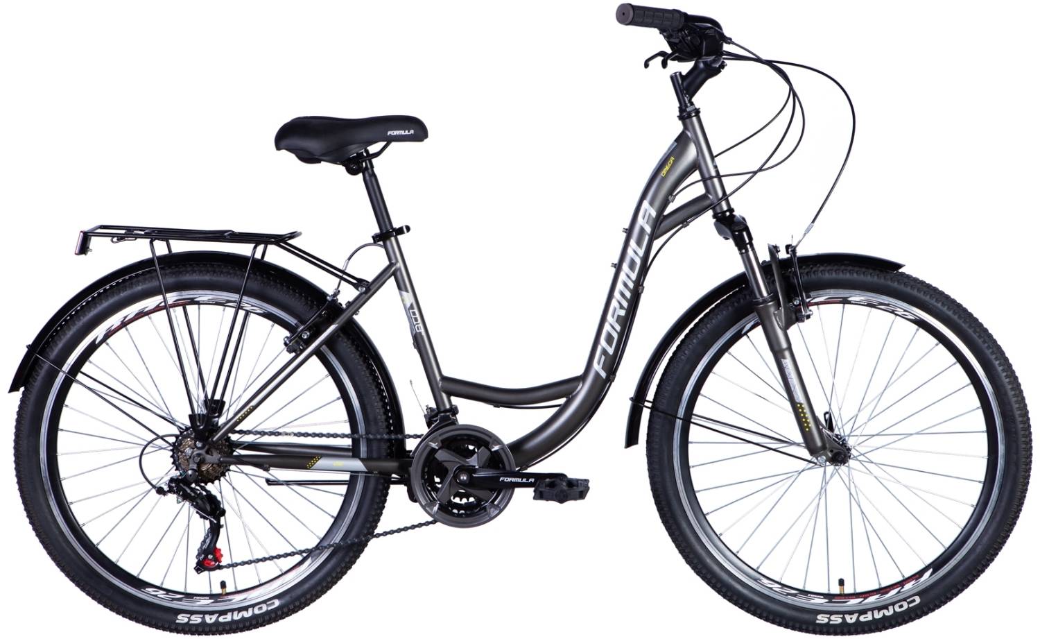 Фотографія Велосипед Formula OMEGA 26" розмір М рама 18 2024 Темно-сріблястий