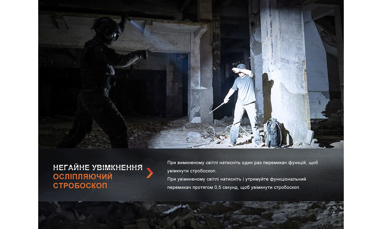Ліхтар ручний тактичний Fenix ​​PD36R Pro чорний 8