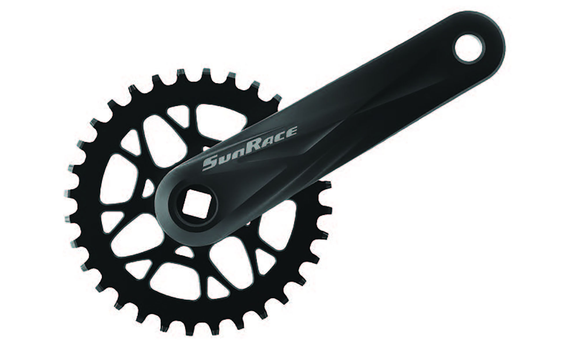 Комплект шатунов SunRace FCM53U под квадрат, 170 мм, 32T, на 11/10/9 ск., черный 
