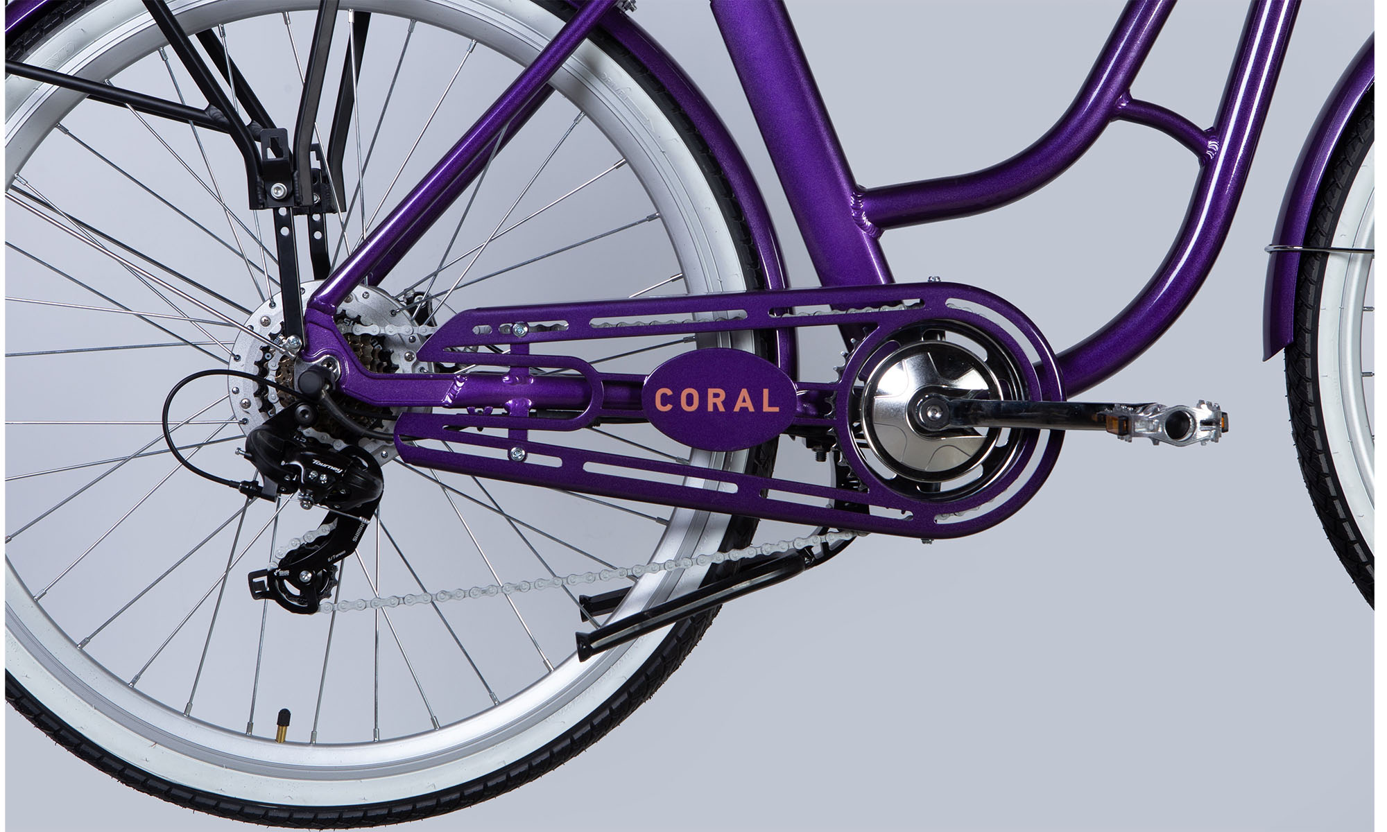 Велосипед с электроприводом Dorozhnik eCORAL DD FR 28", размер L, рама-19", 36B, 12.5А*ч, 500Вт, год 2025, фиолетово-синий 2