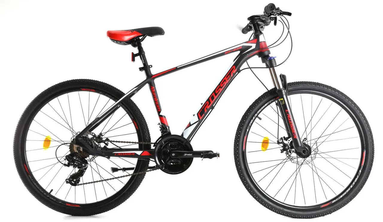 Фотографія Велосипед Crosser Flow MT-036 HD 26" 2022, размер М, черно-красный