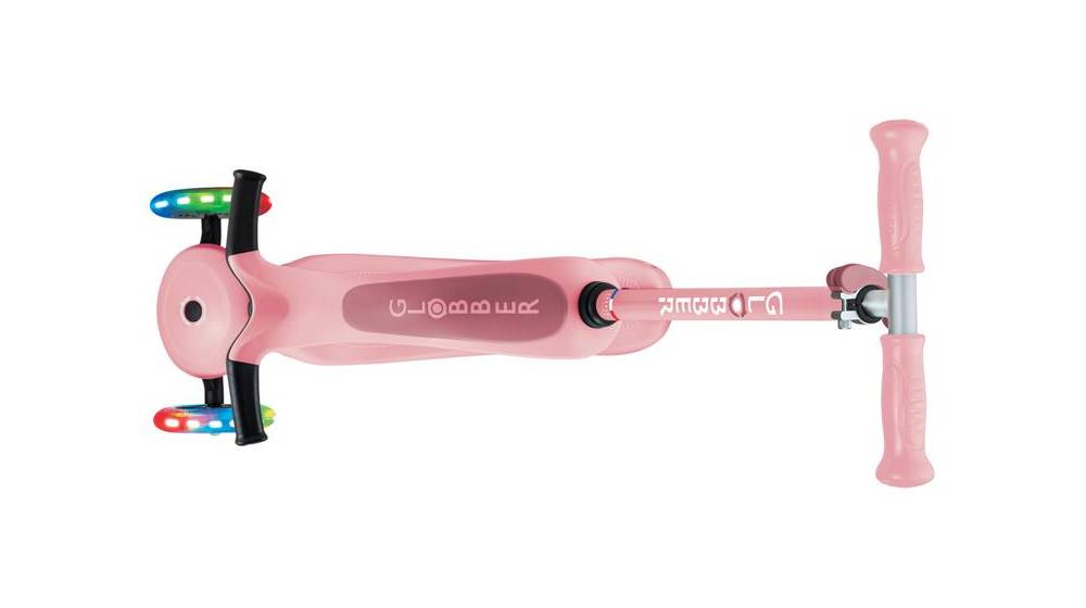 Самокат GLOBBER GO UP SPORTY з колісами, що світяться, пастельний рожевий, 1+ 10
