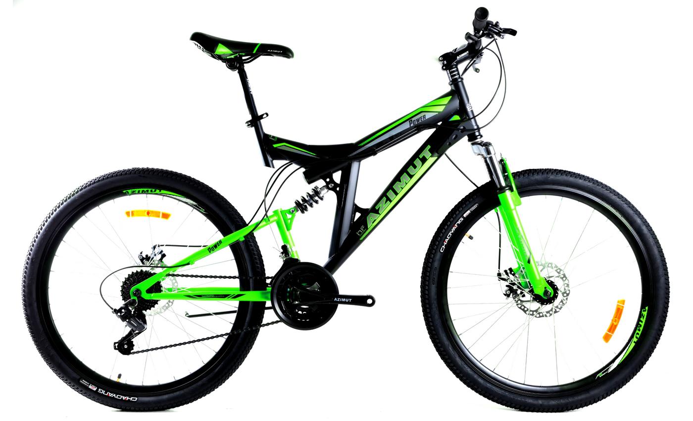 Фотографія Велосипед Azimut Power GD 29" розмір L рама 19 Чорно-зелений