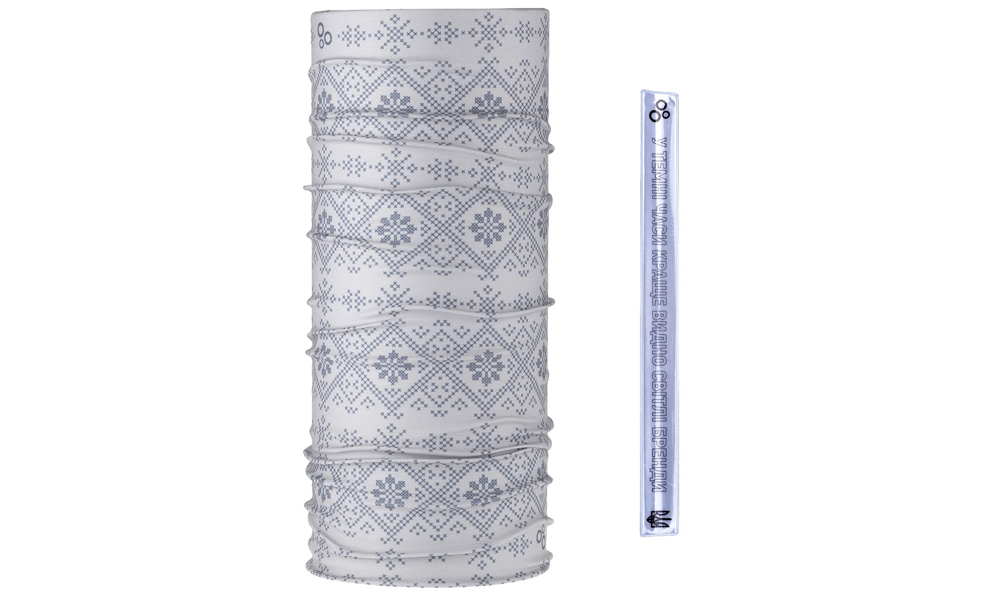 Головной убор ONRIDE Ornament серый со светоотражающей лентой ONRIDE Головной убор ONRIDE Ornament серый со светоотражающей лентой ONRIDE