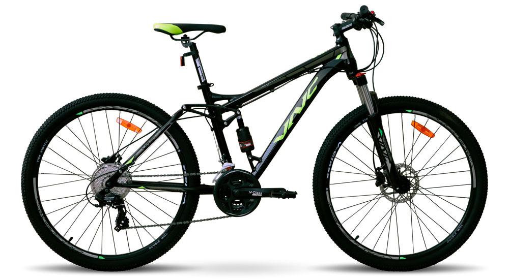 Велосипед VNC HighRider A5 27,5" размер М рама 17 2023 Черно-зеленый