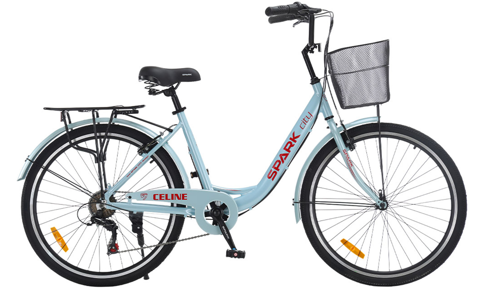Велосипед SPARK CITY CELINE 26", размер M, рама 17", год 2026, голубой 