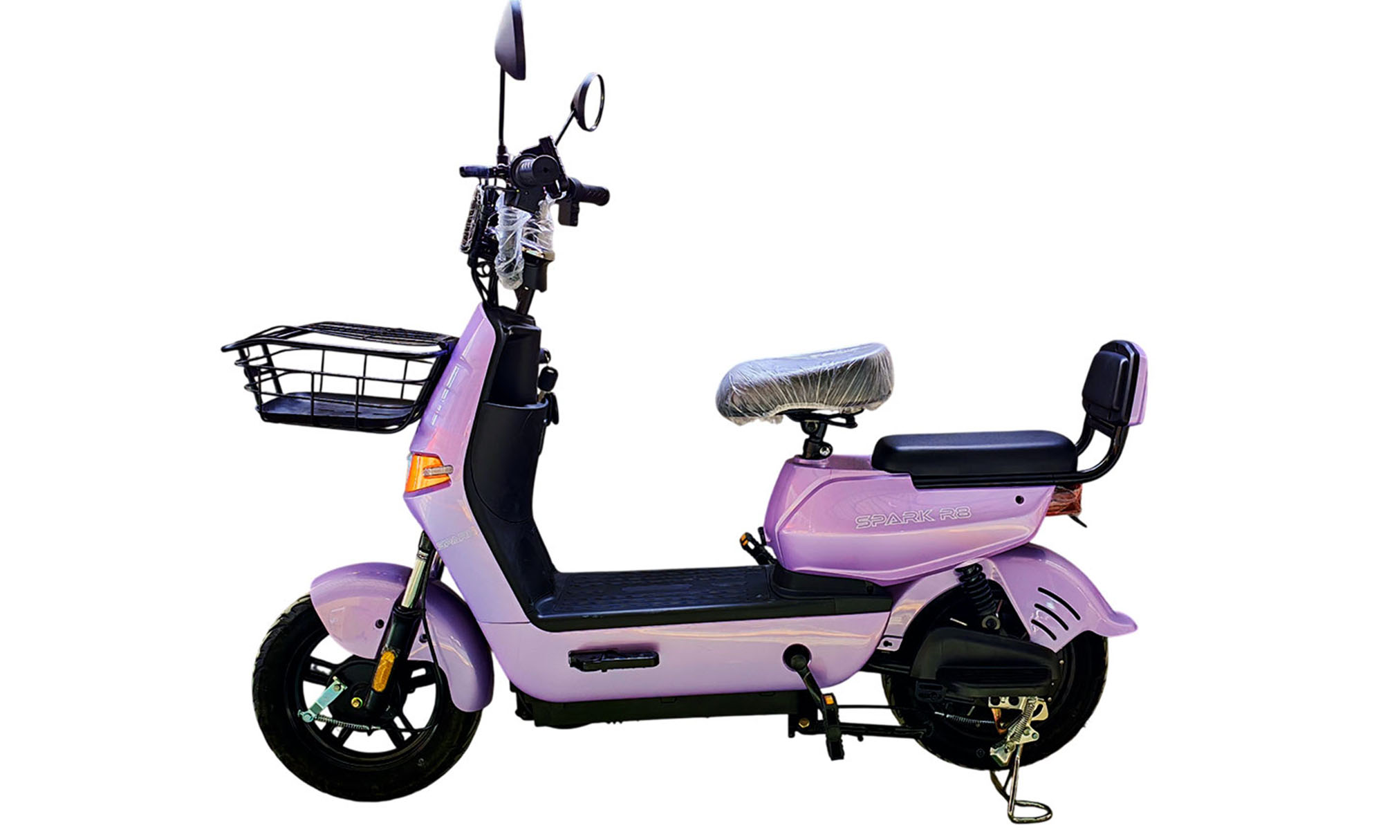 Велосипед с электромотором SPARK R8 10", рама 14", 60V/800W/20Ah LiFePO4, год 2026, сиреневый 