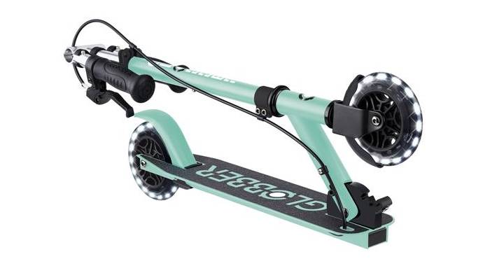 Самокат GLOBBER серии FLOW ELEMENT JUNIOR LIGHTS, мятный, колеса с подсветкой, 3+ 6
