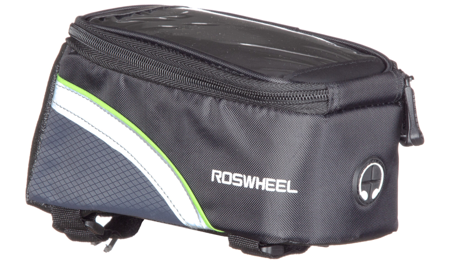 Сумка на раму під смартфон Roswheel 6.5" 12496L-A5 колір чорний/зелений Сумка на раму під смартфон Roswheel 6.5" 12496L-A5 колір чорний/зелений