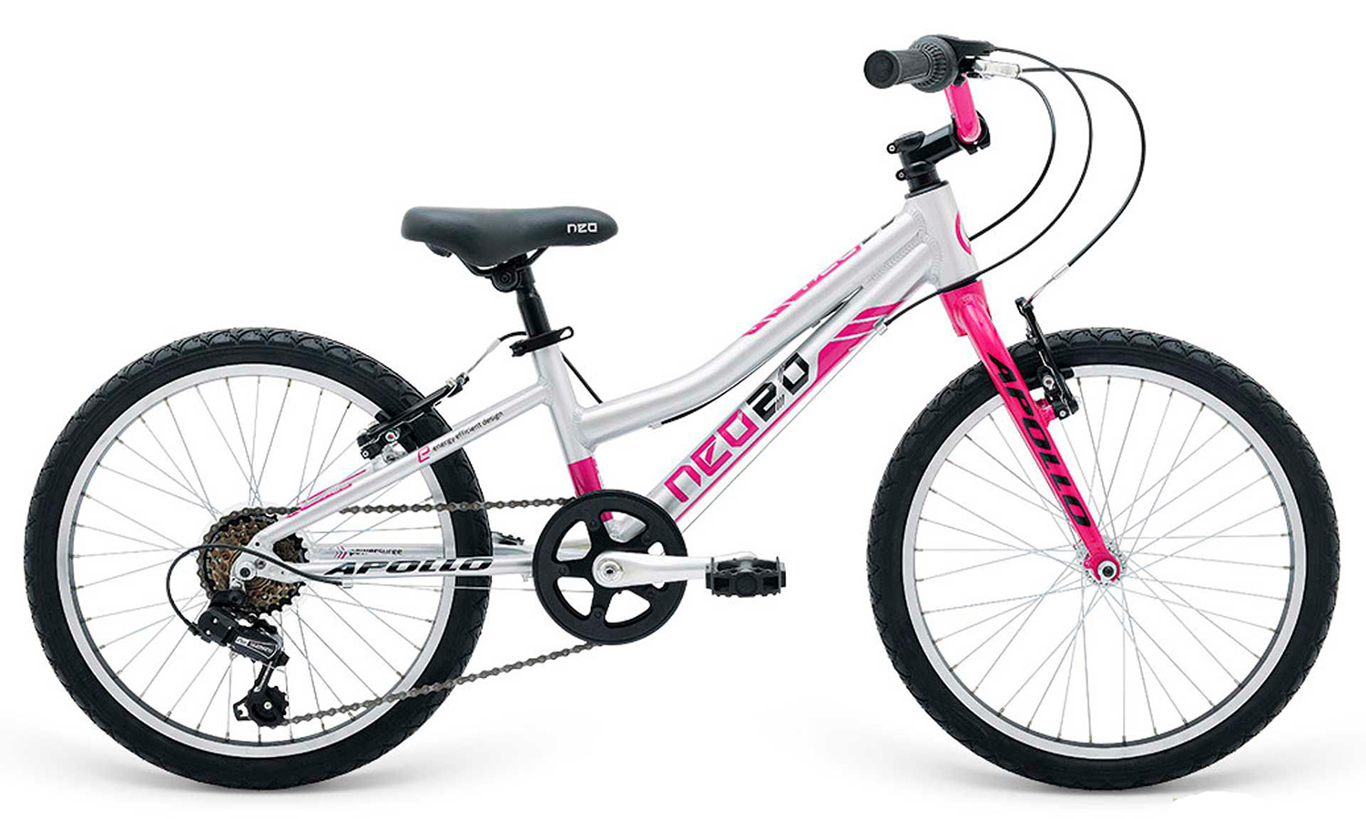 Фотографія Велосипед 20" Apollo NEO 6s girls (2019) 2019 Сріблясто-рожевий