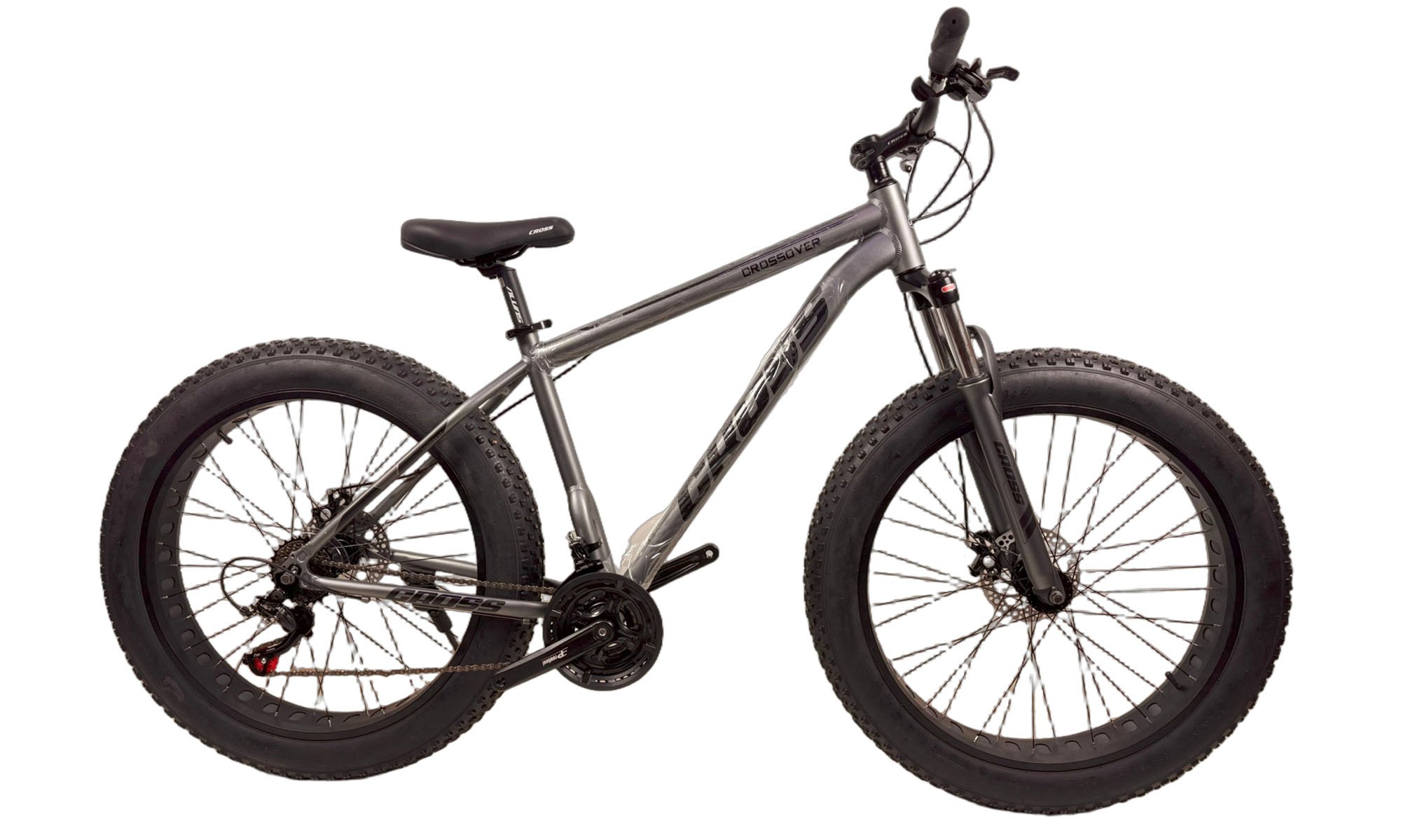 Велосипед Cross Crossover susp 26", размер L, рама 19", год 2025,  Темно серый 