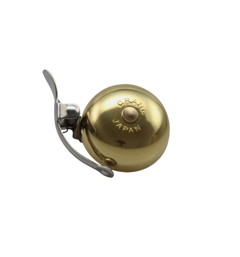 Фотография Звонок CRANE MINI SUZU, Gold, 45мм латунь, топкеп, Золотой 2
