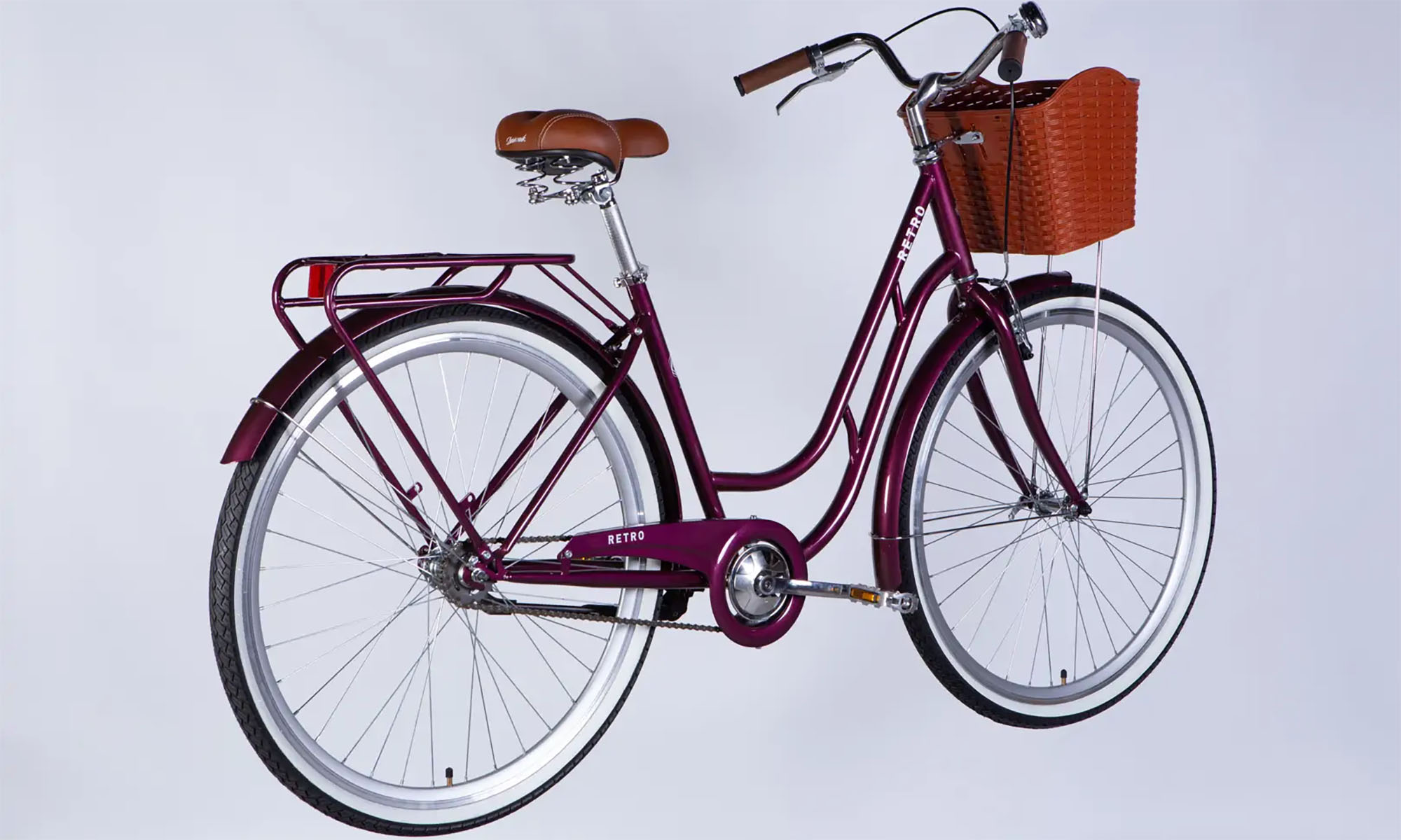 Велосипед Dorozhnik RETRO Velosteel 28", розмір L, рама-19", рік 2026, малиновий 5