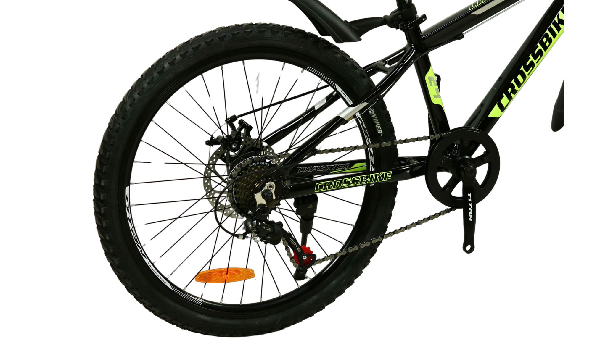 Велосипед Crossbike Dragster Rigid 26", размер XS, рама 13", 2024, Черный-Желтый 4