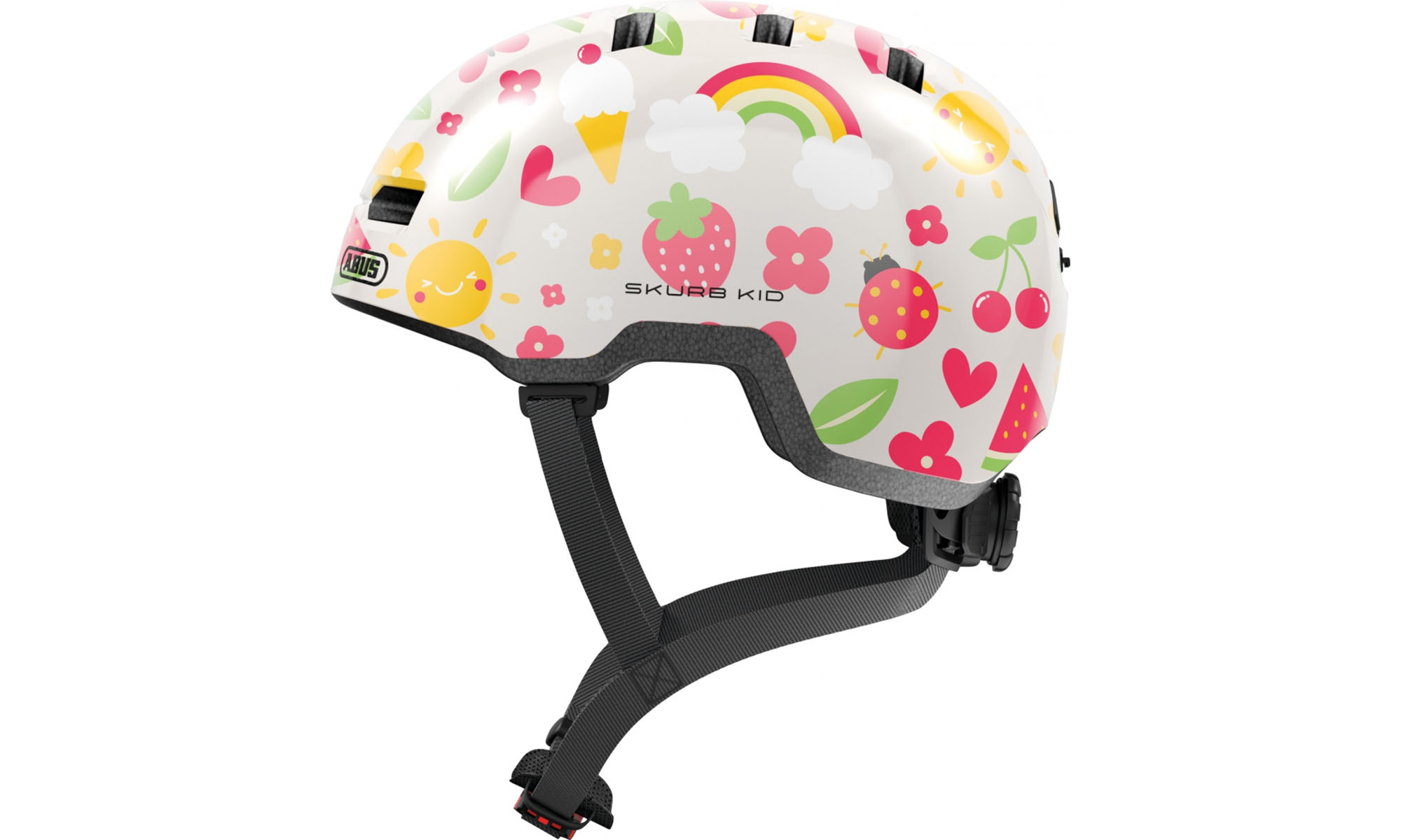 Велошлем детский ABUS SKURB KID cream summer, размер M (50-55 см), белый 