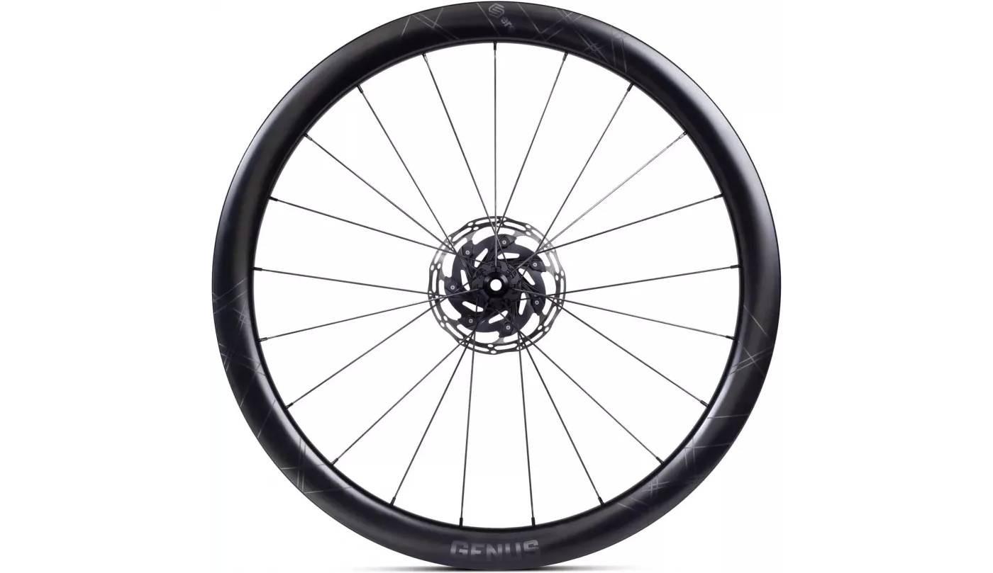 Колесо пров. + задн. 28" ERE GENUS II CL45 CARBON, Road, 100x12/142x12, CL, HG11, tubeless, чорний сатин 2