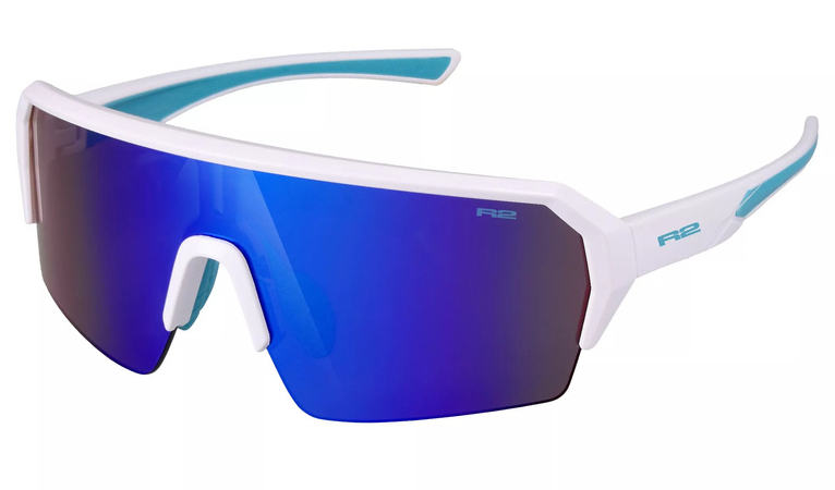 Очки детские R2 HYPE white, blue (shiny), линза brown (gold chrome) PC, кат. 2 