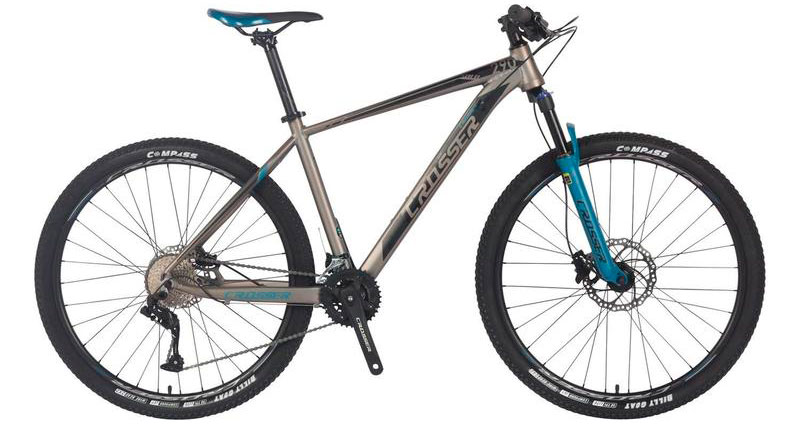 Фотография Велосипед Crosser SOLO 2х9 27,5" размер М рама 18 2021 Серо-синий 