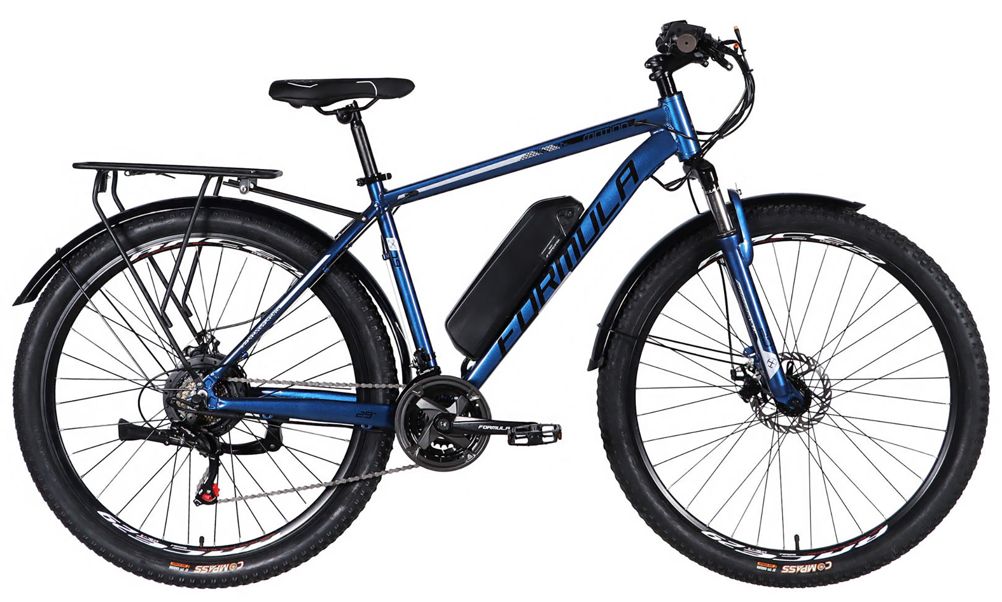 Велосипед с электроприводом Formula eMOTION PLUS DD FR 29", размер L, рама-19", 36B, 12.5А*ч, 500Вт, год 2026, сине-черный 