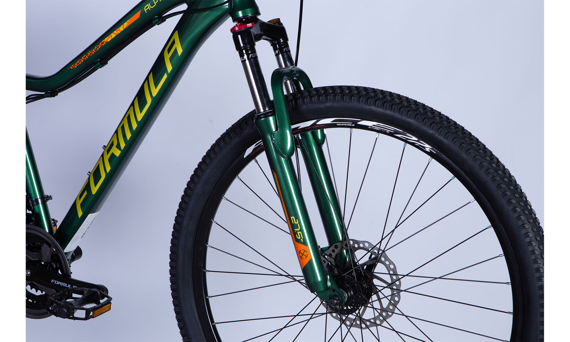 Велосипед Formula ALPINA DD FR 27.5", размер S рама-16" 2025, зелено-желтый 6