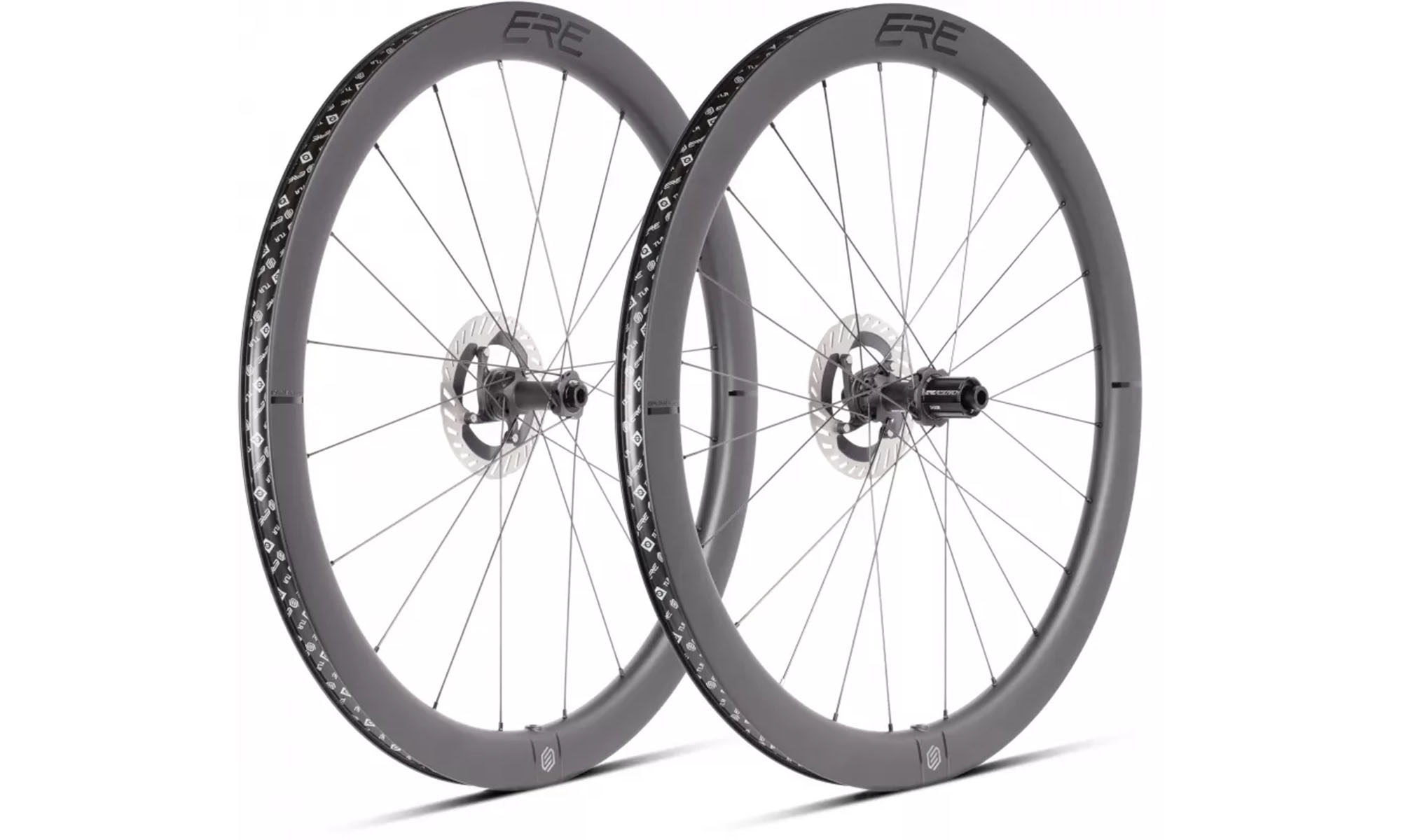 Колесо переднее + заднее 28" ERE EXPLORATOR CCR45 CARBON, Road, 100x12/142x12, CL, XDR, tubeless, черный сатин 