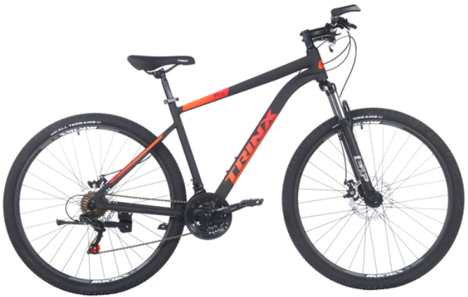 Фотография Велосипед Trinx M116 Pro 29" размер М рама 17 2022 Matt-Black-Red-Orang