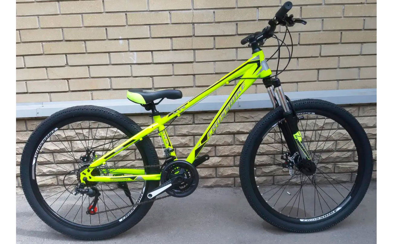 Фотографія Велосипед CrossBike Racer 26" розмір XS рама 13 2022 Жовто-чорний