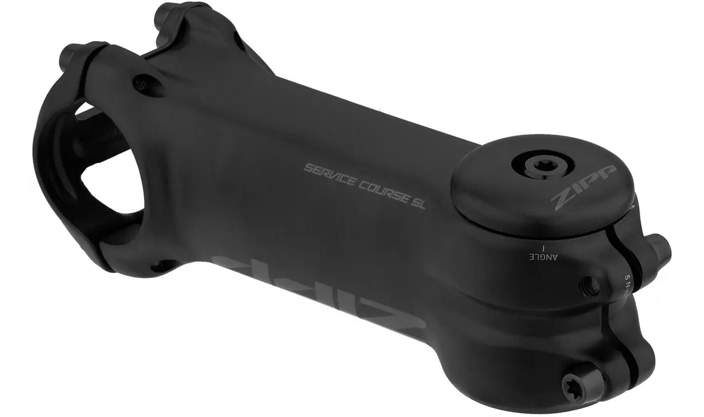 Фотографія Винос ZIPP Stem Service Course SL-OS 6° 130mm 1.125-1.25 Matte Black w/ Gloss Logos, Universal Faceplate B2 2