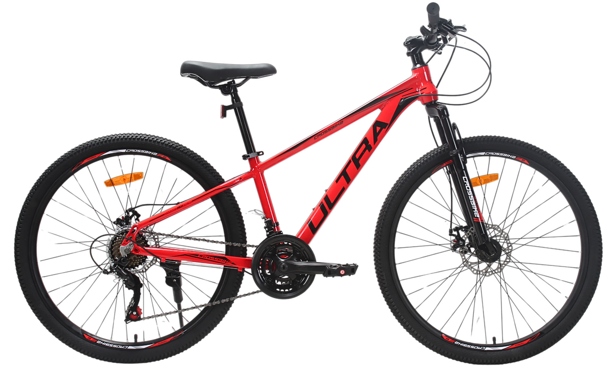 Велосипед CrossBike ULTRA 26", розмір XS, рама 13", рік 2026, Червоний-Чорний Велосипед CrossBike ULTRA 26", розмір XS, рама 13", рік 2026, Червоний-Чорний