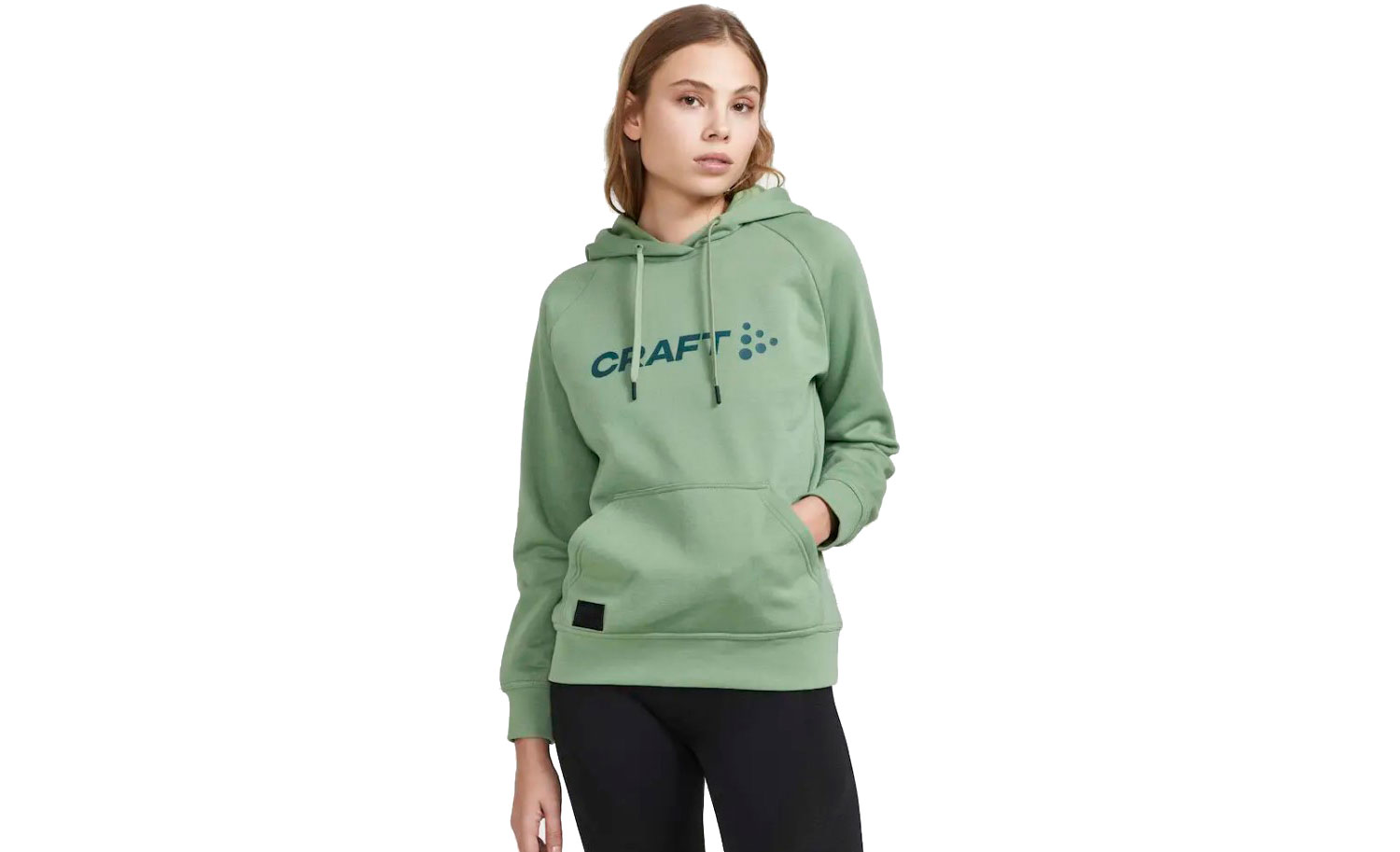 Кофта Craft CORE Craft Hood женская, размер XXL, сезон AW 22, зеленый 5