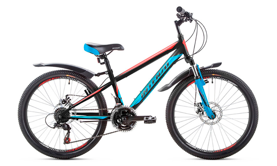 Фотографія Велосипед Intenzo FORSAGE DISK 24" (2020) 2020 Оранжево-синій 