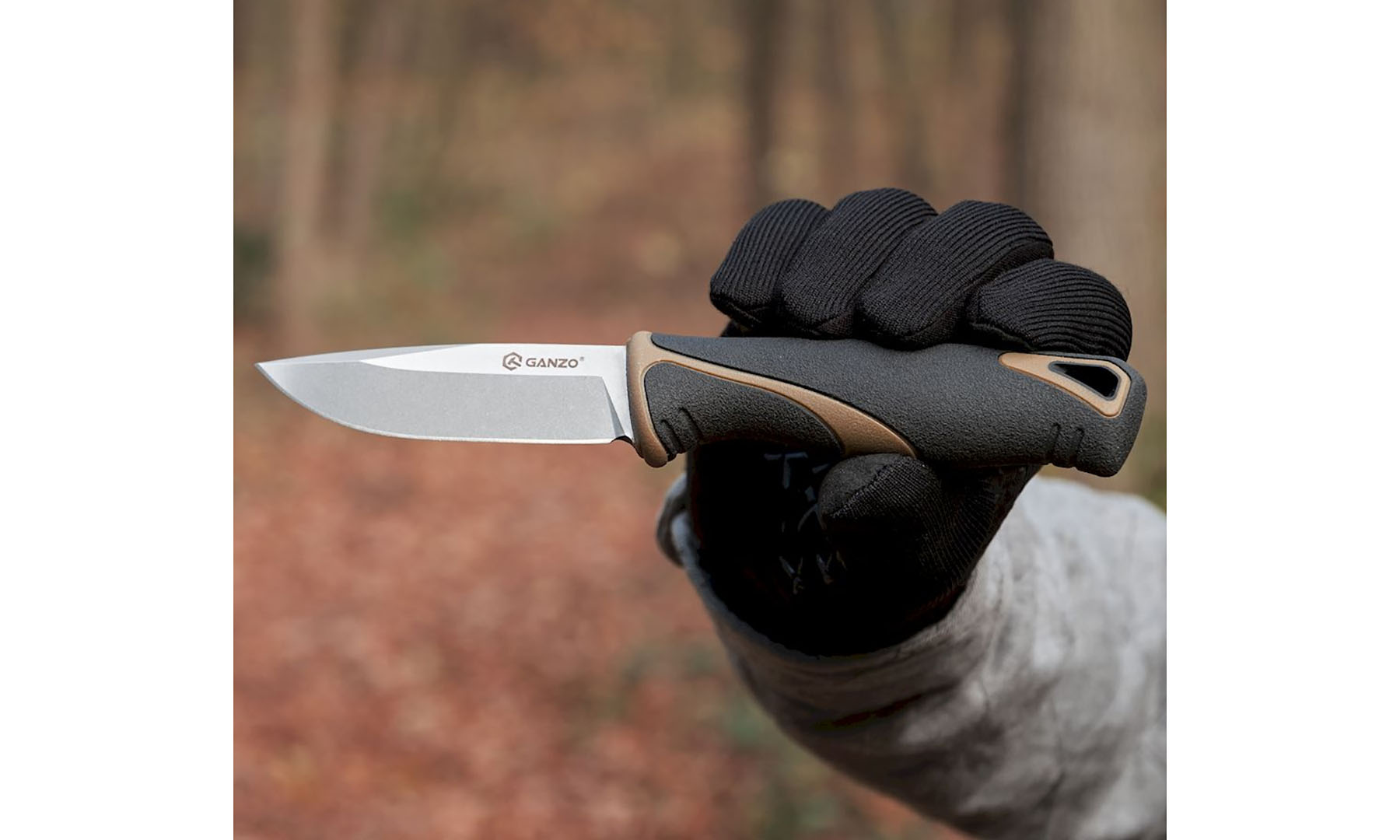 Нож Ganzo G807-DY бежевый с ножнами 5
