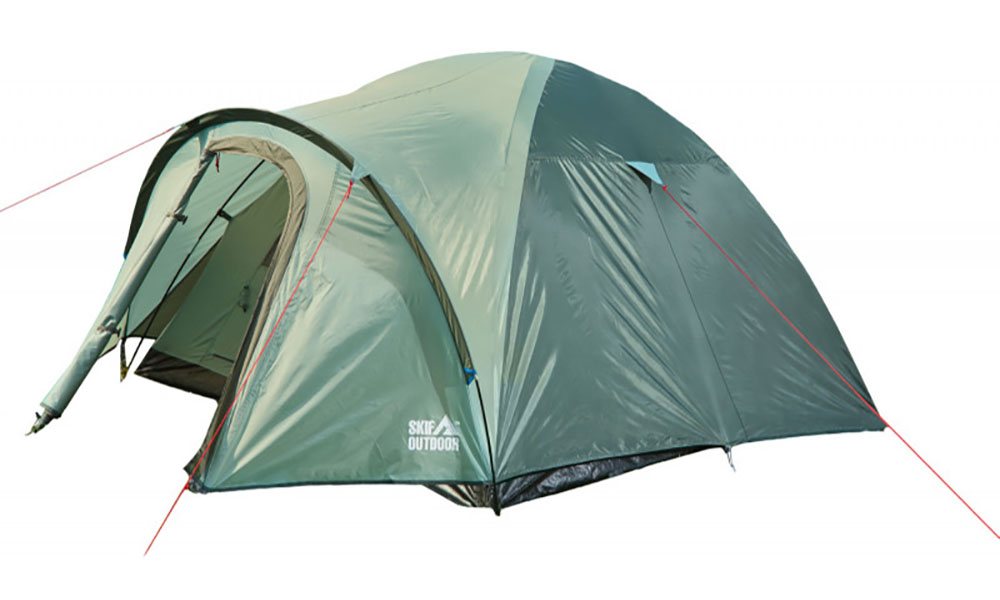 Фотография Палатка Skif Outdoor Tendra, 210x180 cm (3-х местная), темно-зеленая 2