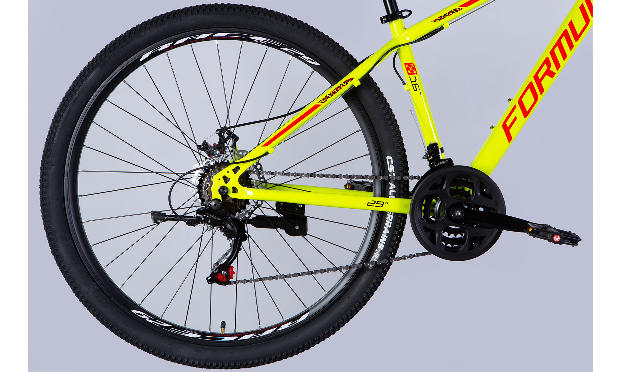 Велосипед Formula DRAGONFLY AM DD 29", розмір S, рама-16", 2025, зелено-червоний 7