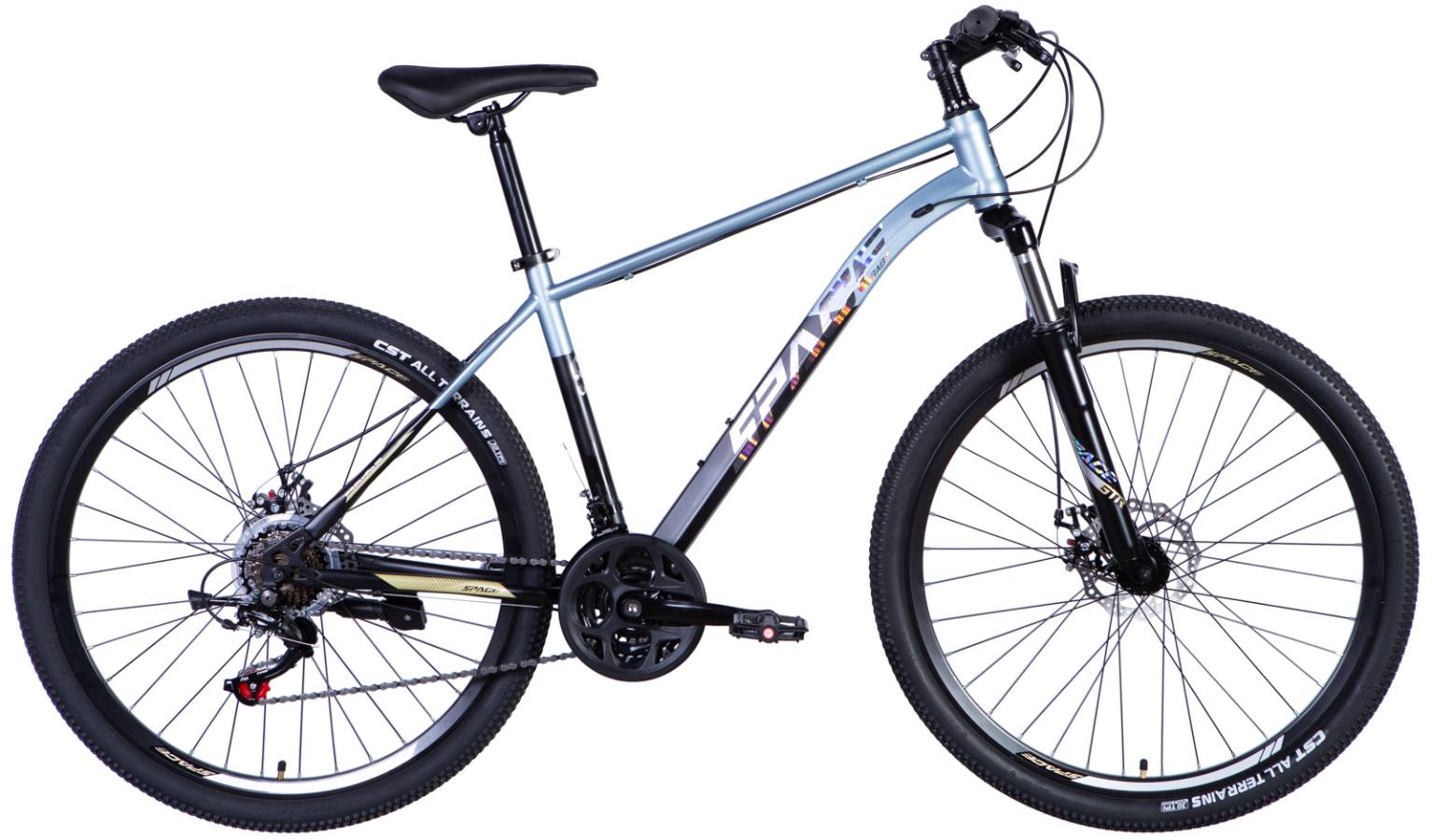 Фотографія Велосипед SPACE NEPTUNE AM DD 29" размер L рама 20" 2024 Серо-черный