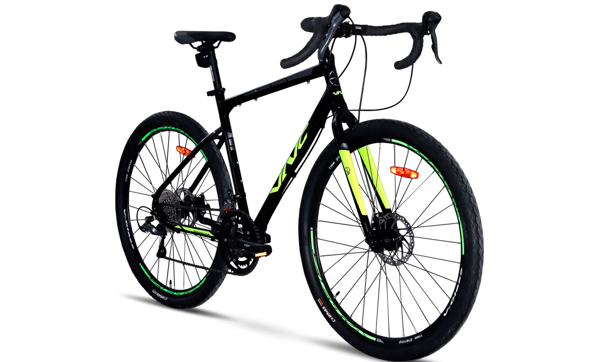 Фотография Велосипед VNC PrimeRacer A5 SH 28" размер М 2023 Черно-зеленый 2