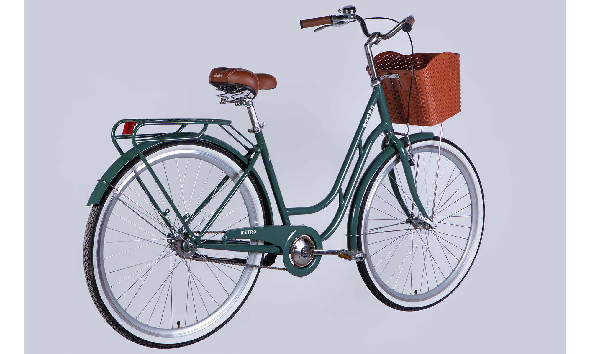 Велосипед Dorozhnik RETRO Velosteel 28", размер L, рама 19", 2025, зелено-серый  6