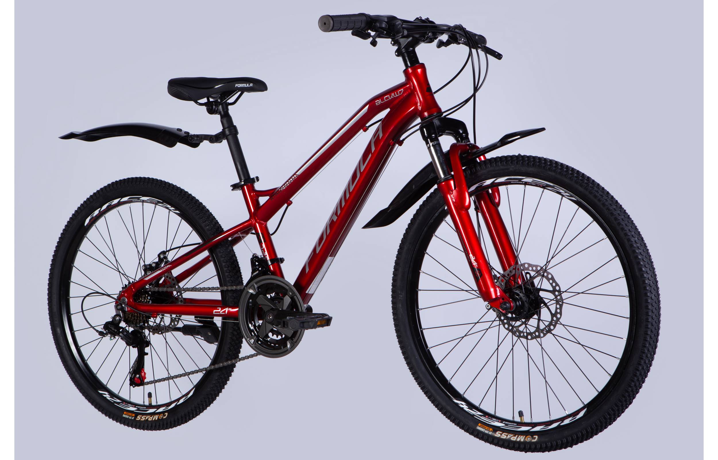 Фотография Велосипед Formula BLACKWOOD 1.0 DD 24" размер XXS рама 12,5" 2025 красно-серебристый 5