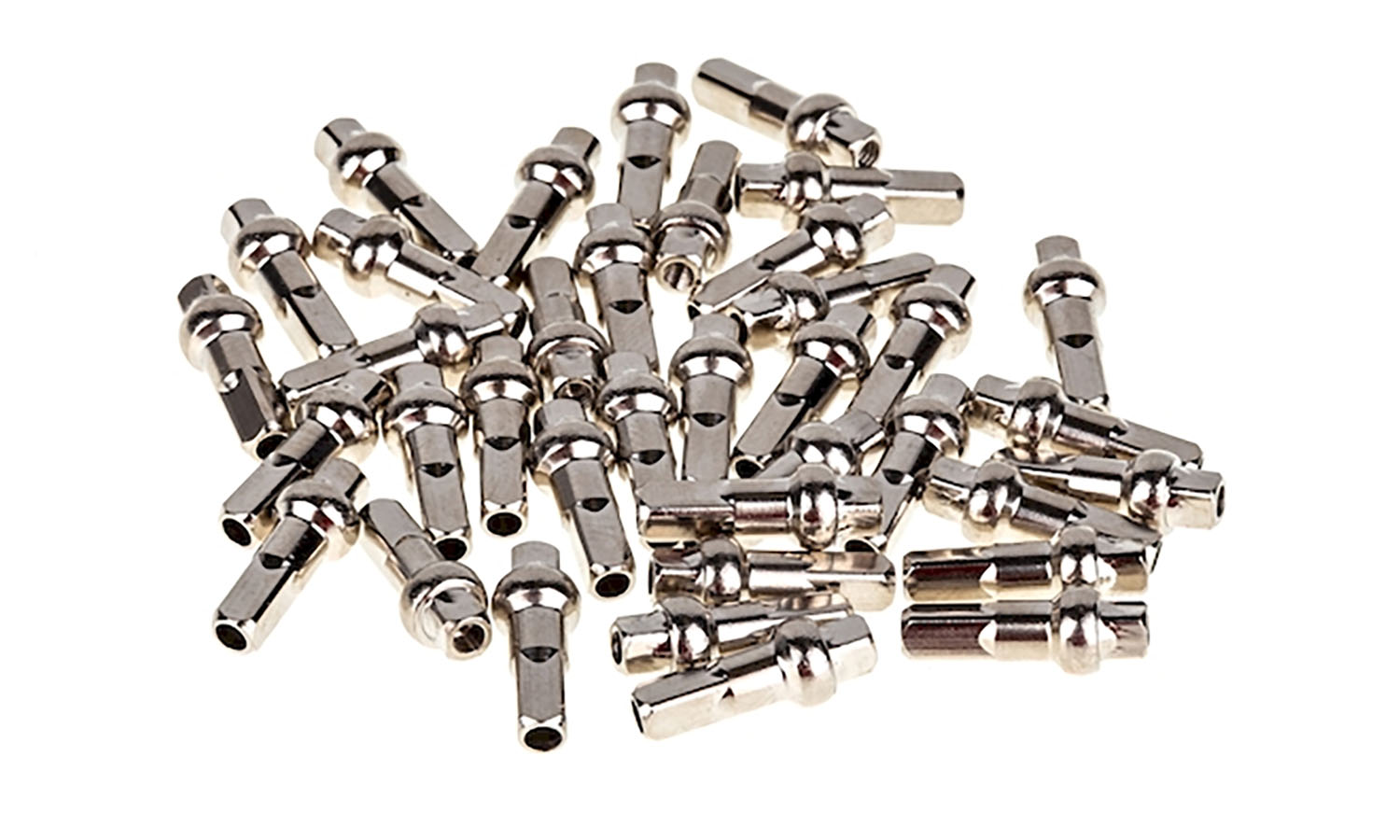 Ниппель ONRIDE удлиненный, двухсторонний 13G, 16x2,3 мм, латунь, серебристый, 100 шт. 2