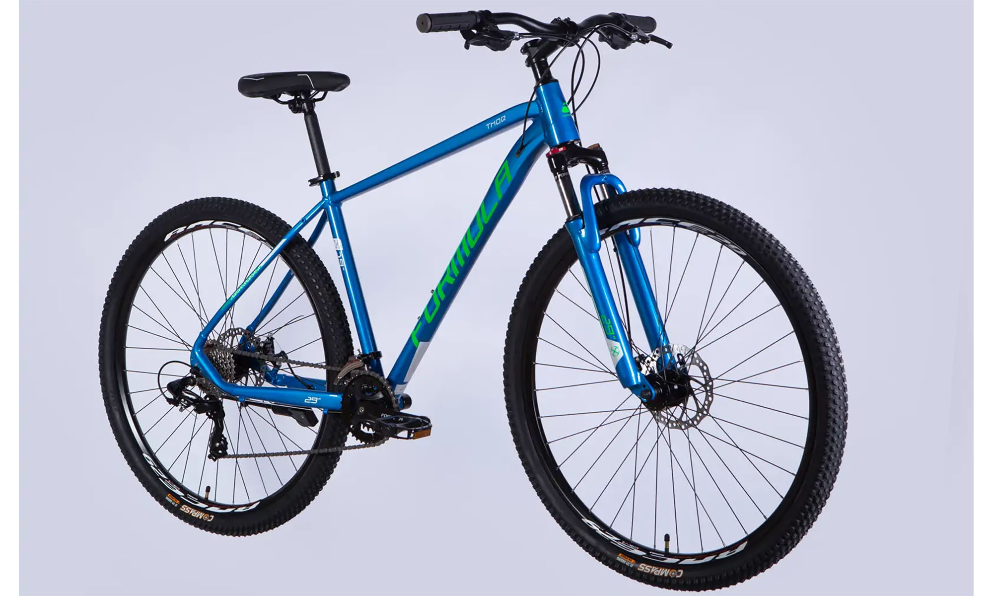 Велосипед Formula THOR DD CS 29", розмір L рама-19", рік 2026, синій з зеленим 2