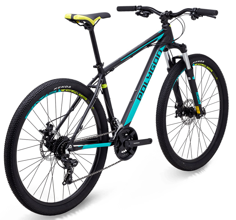 Фотография Велосипед POLYGON CASCADE 4 27,5" (2020) 2020 Черно-голубой 2