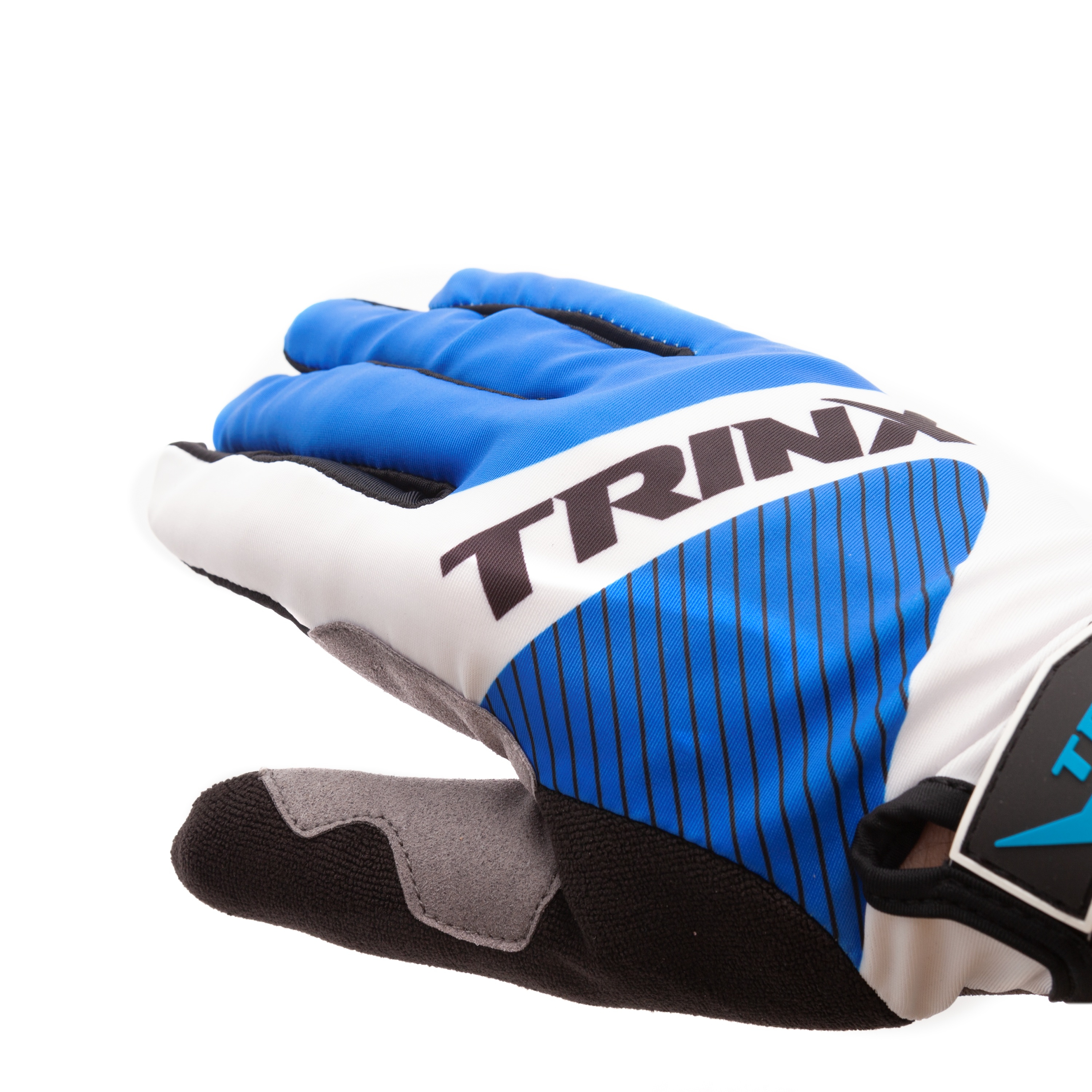 Велоперчатки с пальцами Trinx TF61, черно-сине-белый, размер XL 2